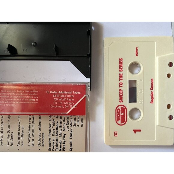 Cincinnati Reds Sweep To The Series 1990 World Champions Cassette 700 WLW Radio - Picture 11 of 16